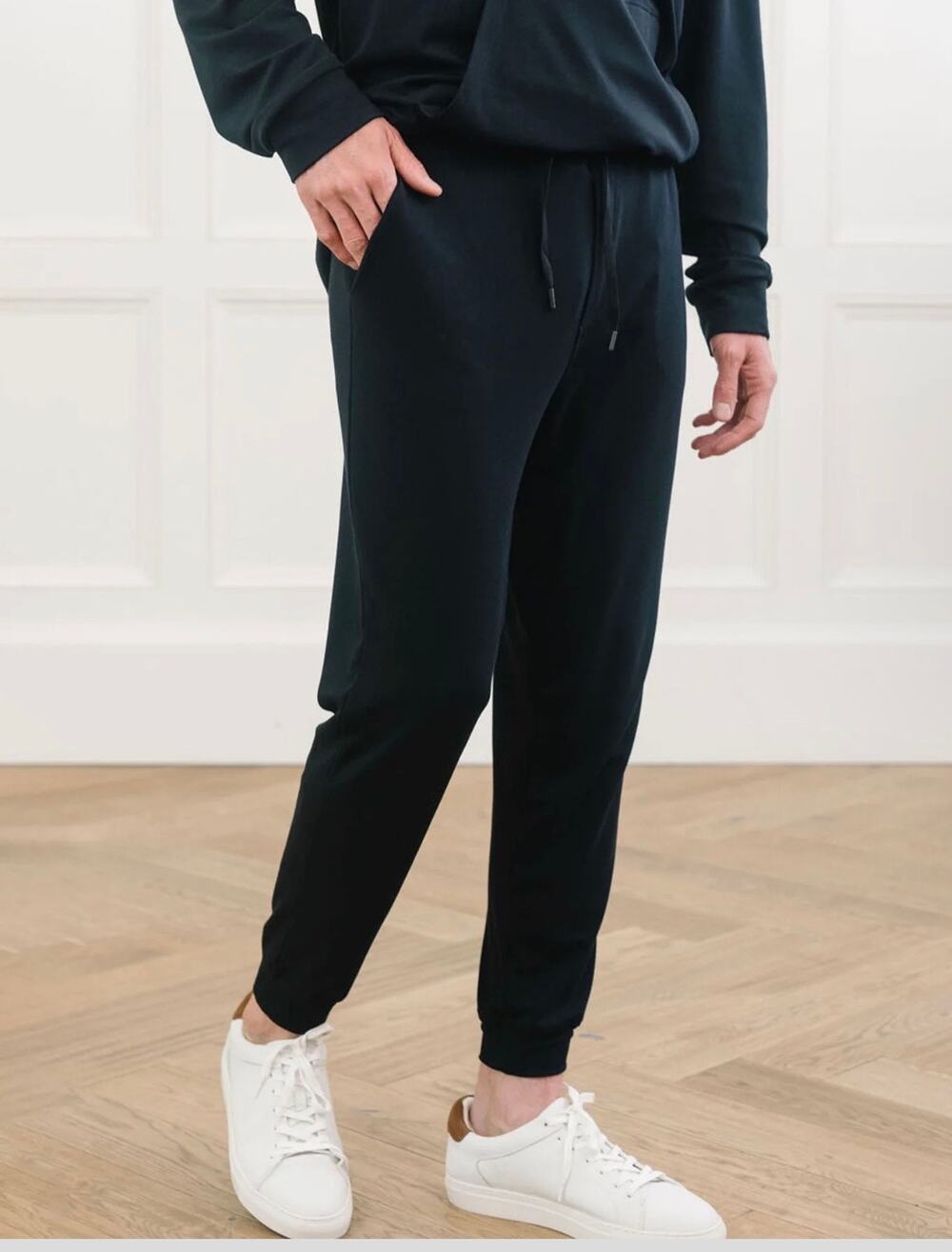 Cozy Earth Men's Ultra Soft Bamboo Jogger Pants Navy Size S NWT